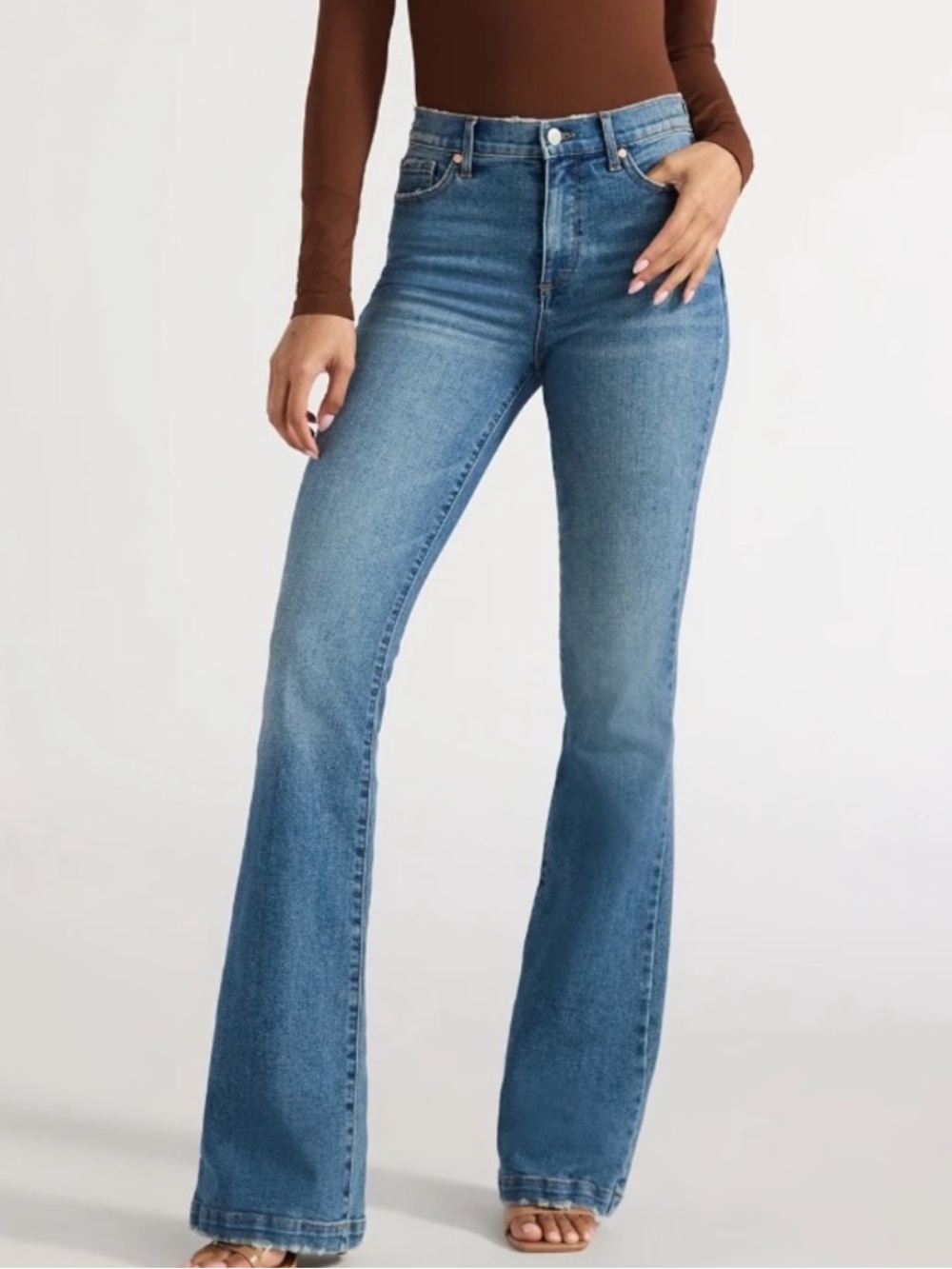 Sofia Jeans‎ Classic High-Rise Festival Ready Flare Denim  in Medium Blue